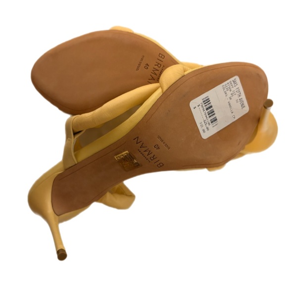 Alexandre Birman Yellow Cream Heeled Sandals - Picture 4 of 5